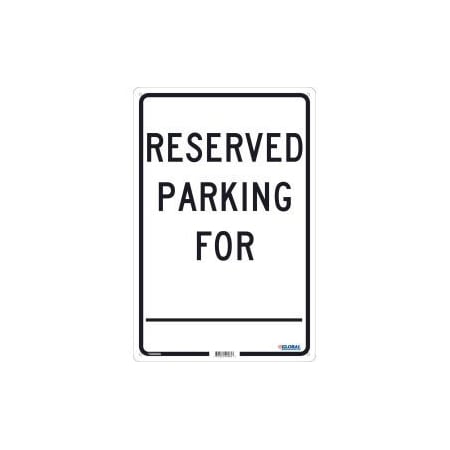 Nmc Reserved Parking For 18x12, .040 Aluminum GLOTM6G